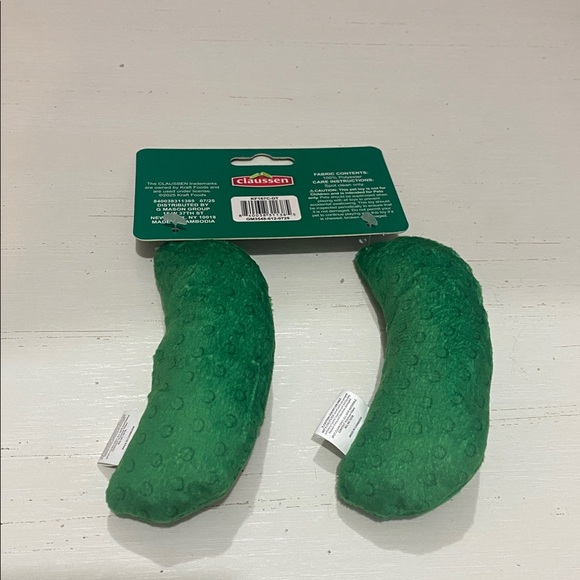 Claussen Pickle Plush Dog Squeaky Crinkle Toy - Picture 3 of 5